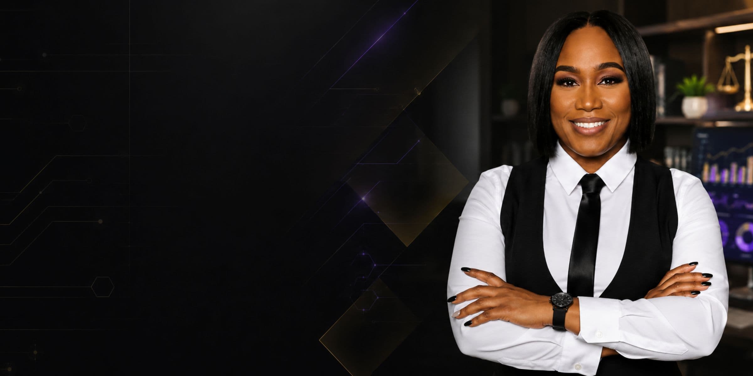 Teila Garraway, Legal Tech Strategist, in her Atlanta office